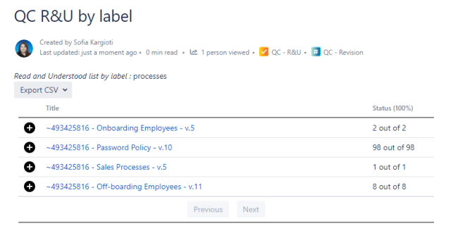 qc r&u by label macro